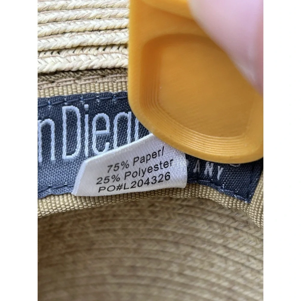 San Diego Hat Company Natural‎ Beige Fedora Crown Woven Paper Sun Brim Hat